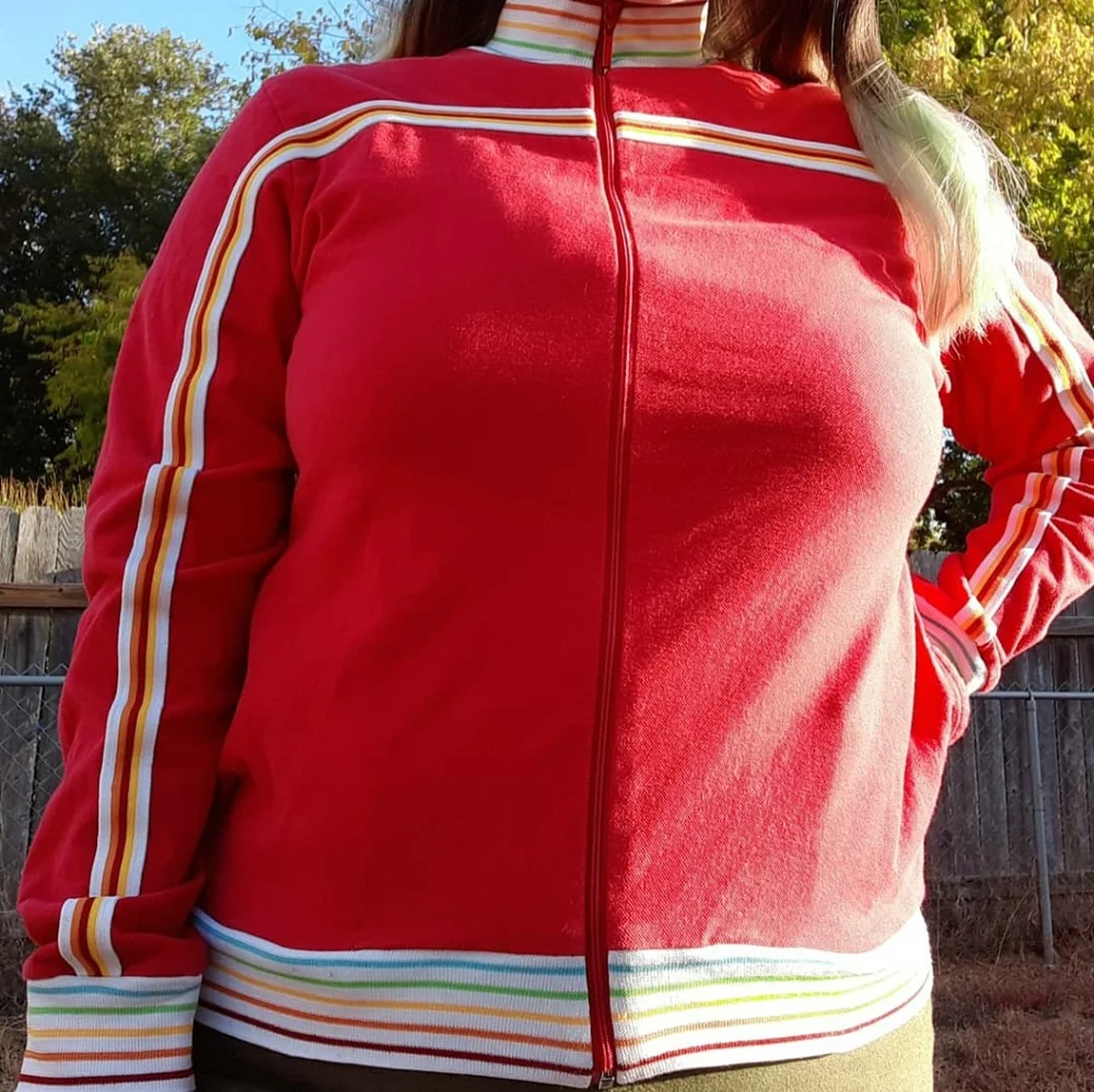 Retro Rainbow Track Jacket - Picture 2 of 5